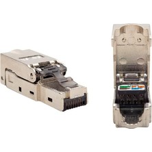 River Pensesiz Kolay Bağlantılı Metal Cat6 Stp Jack Konnektör