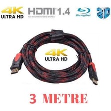 River HDMI Kablosu Altın Uçlu 1.4b 3D 3 Metre Tv Bağlama 4240