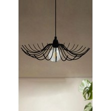 Allians Şık Siyah Metal Sarkıt Avize, Mutfak, Oturma, Kafe ve Ofis Aydınlatması