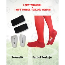 Allians Futbol Uzun Tozluk ve Kaval Koruyucu Tekmelik Antrenman Seti Kırmızı