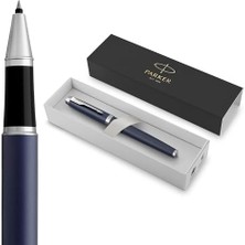 River Im Koyu Mavi Krom Tasarımlı Roller Kalem, Ince Uç, Siyah Mürekkep (1931661)