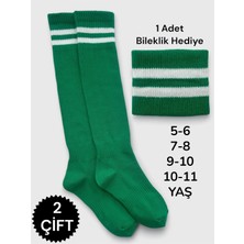 Allians Çift Renkli Çocuk Futbol Çorabı ve Tozluk Seti, Unisex Spor Aksesuarı