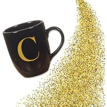 River HKSC103 C Harfli Siyah Kupa Bardak