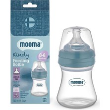 Mooma Kindy Biberon 150 ml 0-6 Ay Yavaş Akış Pastel Mavi