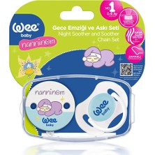 Wee Baby Nanninom Gece Emziği ve Emzik Askısı Seti (2 Adet)