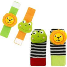 Babyjem Çıngıraklı Çorap ve Bileklik Aslan ve Kurbağa (3 Adet)