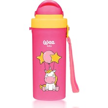 896 Wee Baby Pipetli Bardak Pembe 300ML (5 Adet)