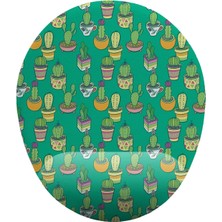 River Kaktüs Yeşil Zemin Bilek Destekli Mouse Pad