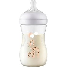 Philips Avent Doğal Tepkili Zürafa Desenli Biberon, Pp, 260ML, 3-6 Ay, SCY903/66 (3 Adet)