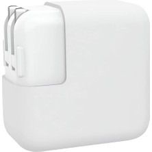 River Pro Şarj Adaptör Kılıfı Silikon 96W Usb-C A2141, 87W Usb-C A1707 A1990, 85W Magsafe 2 A1398 ve 85W Magsafe 1 A1286 A1297 Uyumlu Ince Esnek Hafif Koruma Beyaz