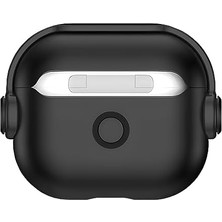 River Labs 4 Uyumlu Djpods Sert Malzemeli Dayanıklı Koruyucu Kilitli Kapak Askı Aparatlı Kılıf (Siyah - Siyah)