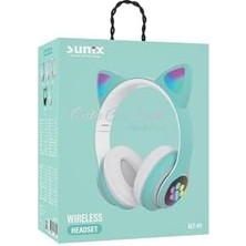 River 5.0 Kedi Kulak Üstü Bluetooth Kulaklık Yeşil Blt-44