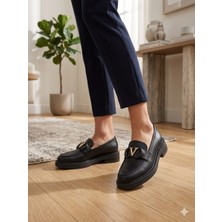 PYNARE VİERİS SİYAH DERİ LOAFER AYAKKABI