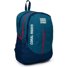 River Sport Nefti Lacivert Okul ve Günlük Sırt Çantası - Dört Gözlü - USB ve Aux Soketli