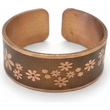 Güney Takı Store Özel Çiçekli Kazıma Saf Bakır Yüzük Ayetel Kürsi Süleyman Mührü Nazar Ayeti Ihlas Felak Nas Dualı