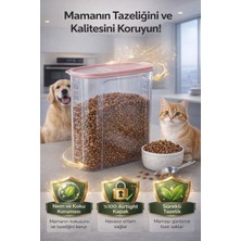 Özbience 4 Lt Çok Amaçlı Kedi ve Köpek Mama Saklama Kutusu