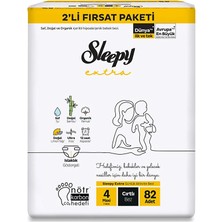 Sleepy Extra Bebek Bezi 4 Beden 82 Adet