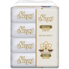 Sleepy Islak Havlu Beyaz Sabun Koku 4X90 Adet