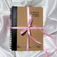 River Natural Journal A5 Spiralli Defter – Sert Kapak, 160 Sayfa, Kareli– Günlük, Ofis ve Hediye Kullanımı Için Not Defteri