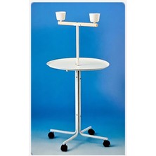 Qhpet Hnrlishp Papağan Sehpası Beyaz 58 cm Çap x 120 cm H