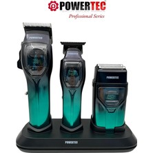 Powertec TR-5900 Saç-Sakal-Ense-Günlük Tıraş Makinesi 3'lü Set