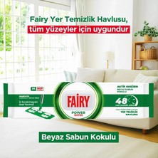 Fairy 50'li Mop Uyumlu Yer Temizlik Havlusu - Beyaz Sabun