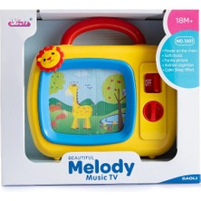 Piccolo Ilk Televizyonum - Kurmalı Müzikli Oyuncak Televizyon (Pilsiz Çalışır) (4 Adet)