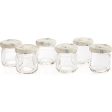 Sarkap 6'lı 40 cc Kapaklı Şeffaf Yuvarlak Cam Kavanoz (2 Adet)