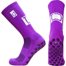 Allians Mor Anti Slip Spor Çorabı, Kaymaz Silikon Taban, Pro Maç ve Antrenman Için