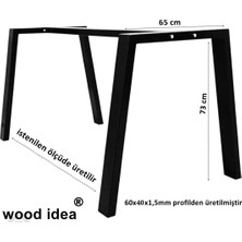 Wood İdea Yemek Masası Metal Ayak Salon Cafe Ofis Mutfak Metal Masa Ayağı