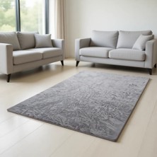 Espical Home Welsoft Kumaştan Lastikli Halı Örtüsü Modern Tema Gri Renk Yıkanabilir Pamuk Polyester Malzeme