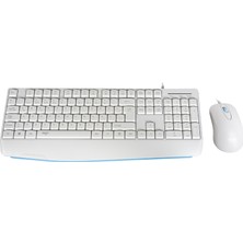Aigo Aıgo AK310 Pro Beyaz Kablolu Q Klavye + Mouse Set