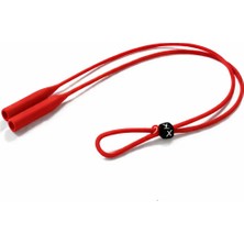 Optic Plus Ayarlanabilir Harf Detaylı Silikon Gözlük Askısı / Gözlük Ipi Kırmızı