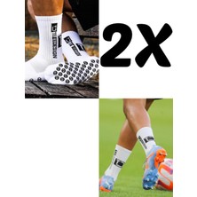 Allians 2'li Beyaz Kaydırmaz Silikon Havlu Tabanlı Rahat Spor Çorap