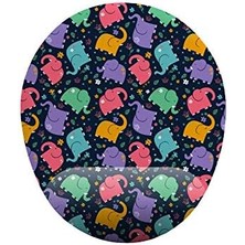 River Minik Fil Desenli Bilek Destekli Mouse Pad