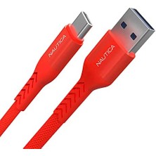 River C20 Type-C To Usb-A 22.5W Hızlı Şarj ve Data Kablosu 2.1m Kırmızı