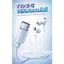 FaroxTech Type-C Kablolu Kulaklık | iPhone 15–16 Serisi ve Android Type-C Telefonlarla Uyumlu | Mikrofonlu