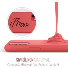 River Kılıf Ince Sıvı Silikon 3 Katmanlı Tam Kaplamalı Yumuşak Jel Kauçuk Kılıf Kapak (Kırmızı, 11)