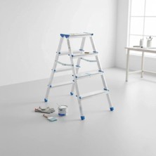 Marsilyan 4+4 Çift Basamaklı Alüminyum Metal Merdiven