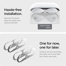 River Airpods (3.nesil) ile Uyumlu Kapak Içi Kir / Toz Önleyici Shield (2 Adet) Metal Silver - ASD01986