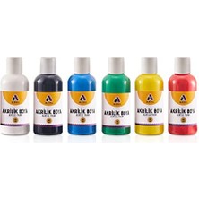 River Akrilik Boya Seti, 6’lı, 60 Ml, Klasik Renkler, Su Bazlı, Karışabilir ve Çok Yüzeyli Kullanım