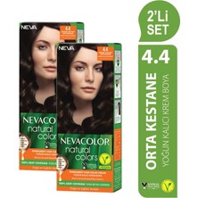 Natural Colors 2\'li Set 4.4 Orta Kestane Kalıcı Krem Saç Boyası Seti