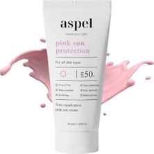 River Aspel Ton Eşitleyici ve Nemlendirici Yüksek Korumalı Spf 50+ Pembe Güneş Kremi 50 ml