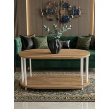 Orta Sehpa Oval Sehpa Zigon Sehpa Iki Katlı Gazetelikli Sehpa