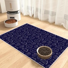 Özbience Mavi Evcil Hayvan Mama Altlığı, Kolay Temizlenir ve Yıkanabilir