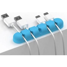 River Yapışkanlı Kablo Düzenleyici Organizer Mavi