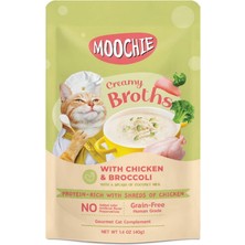 Hnrlishp Moochie Çorba Kedi Ödülü Tavuk-Brokoli 40 gr x 4 Adet