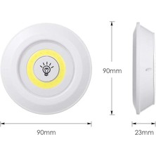 River 3'lü LED Lamba, Uzaktan Kumandalı Spot Lamba, Dolap Altı Lamba, Kiler Aydınlatma Lambası, Mutfak Lambası, Kablosuz LED Lamba