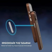 River Karbon Fiber Görünümlü M-Safe Destekli Ultra Korumalı Slim Fit Kılıf (Titanyum, 13 Pro)