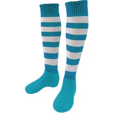 Allians Turkuaz Beyaz Uzun Konç Spor Çorabı, Rahat ve Şık Tasarım